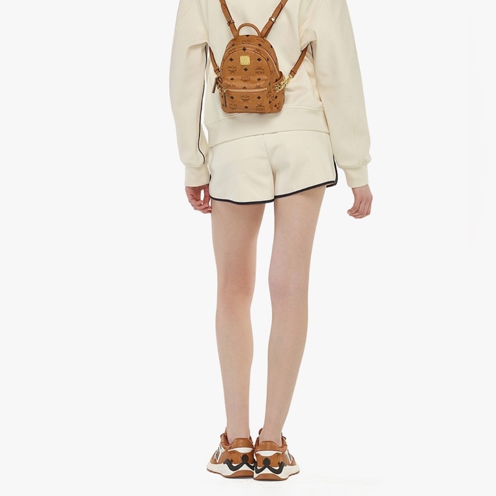 MCM Cognac and Ivory Backpack